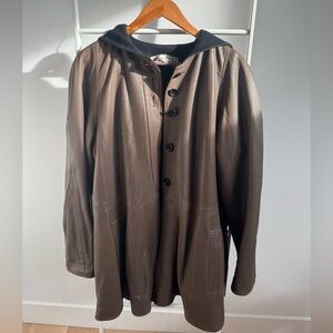 Vintage Christian Dior leather coat